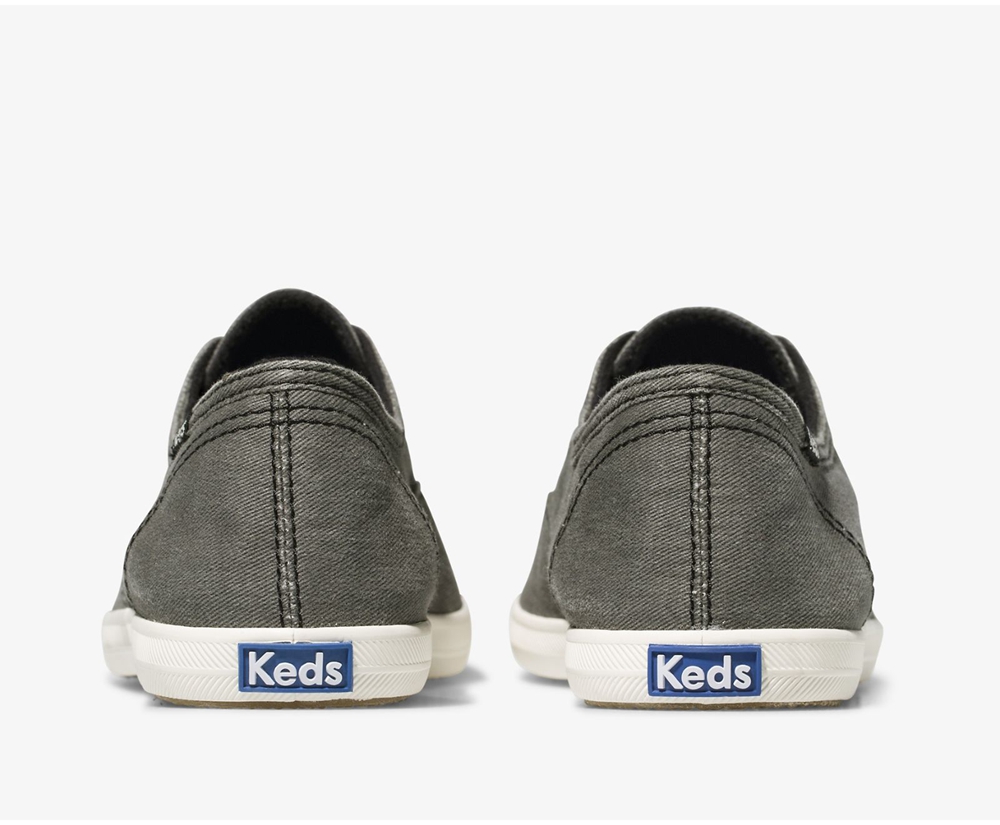 Keds Slip Ons Dark Grey - Chillax Seasonal Washable - Womens GCMDYJ-368